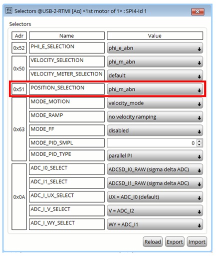Figure 26: Selectors: Position unit