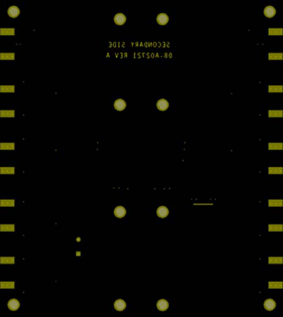 Figure 29. Bottom Layer 4 of 4-Layer Low Noise PCB Layout.