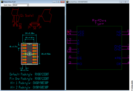 ADN4697E M-LVDS Transceiver Footprint