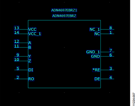 ADN4697E M-LVDS Transceiver Component Displayed