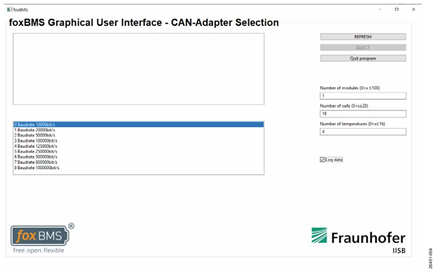 Figure 4. foxBMS GUI