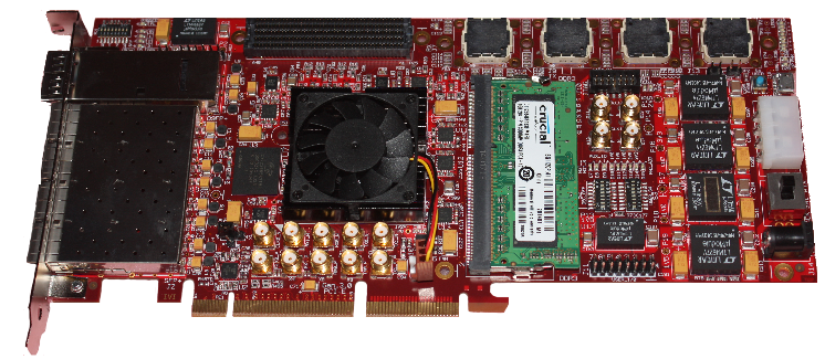 Virtex 7 PCI Express Gen 3 /100Gig Networking Card - Bottom View