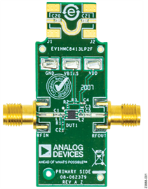 EV1HMC8413LP2F Evaluation Board - Top View