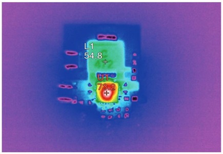 LT8640S 24 V to 9 V/5 A thermal picture