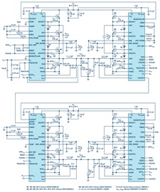 4-phase, 1.2 kW hybrid converter using four LTC7821s