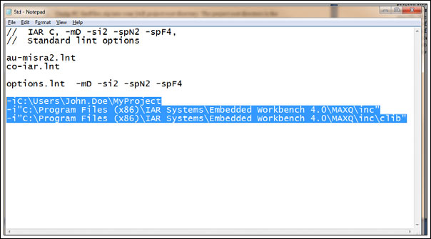 Figure 3. Std.lnt file.