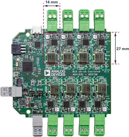 AD5758 and ADP1031 8-channel board