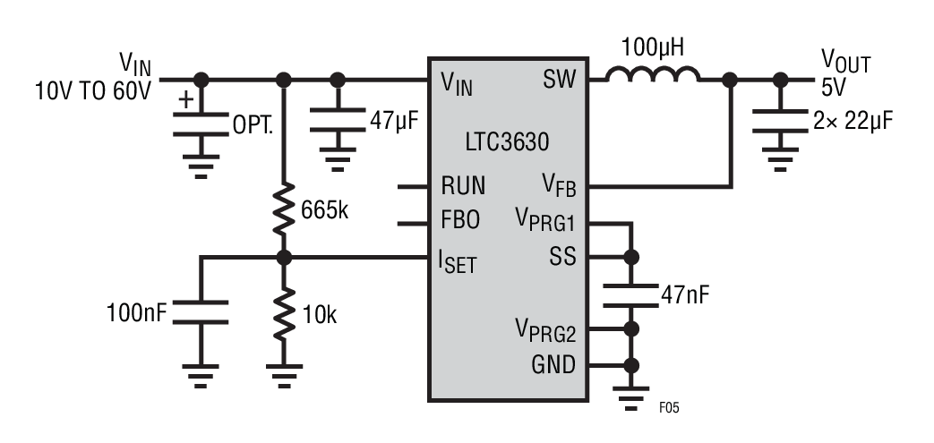 5V Regulator with 55mA Input Current Limit