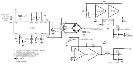 A Low Noise, Bipolar, Floating Output Converter