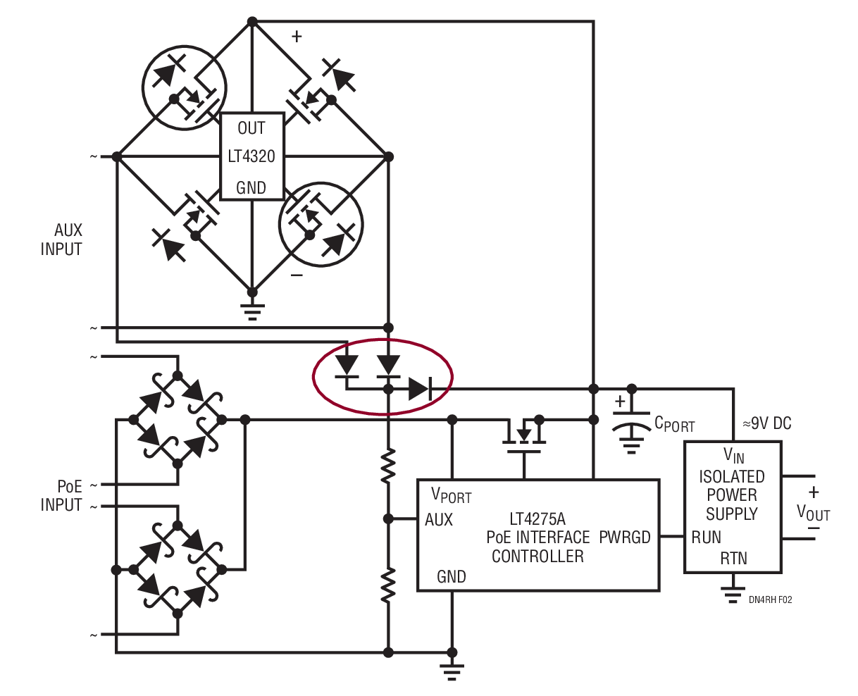 Improved Power Architecture with No Diode Drops in Power Path