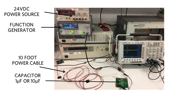 Figure 3. Cable ringing test setup