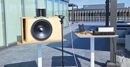 Figure 7. The free-field testing setup.