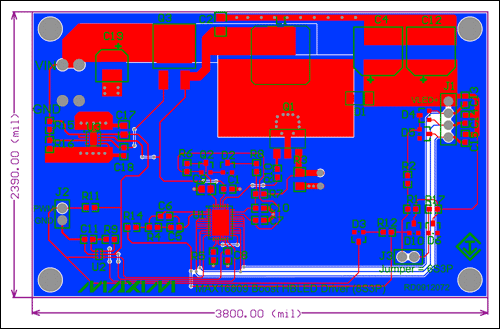 图3. 驱动器设计PCB布局