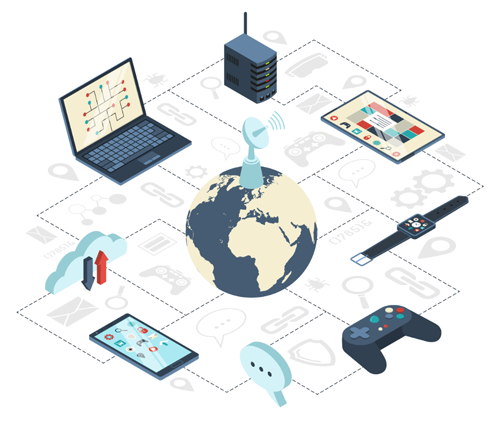 Figure 1. IoT devices wirelessly connect.