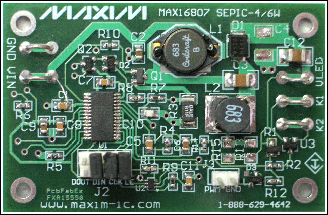 图1. SEPIC设计范例，可驱动2串HB LED，每串包含5只LED、驱动电流为150mA。
