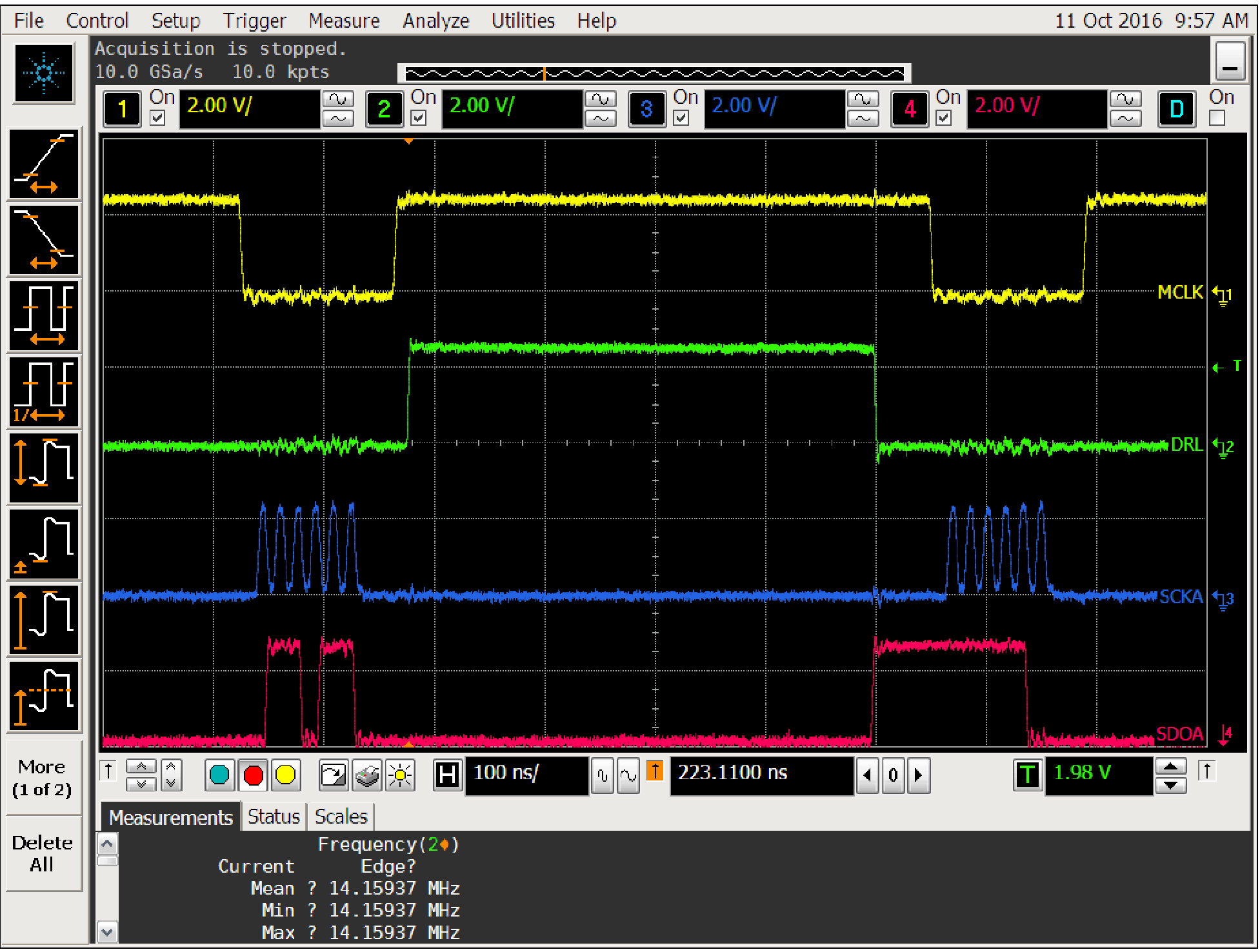 Figure 2. Zoomed LTC2512-24 24-bit distributed read, DF=4