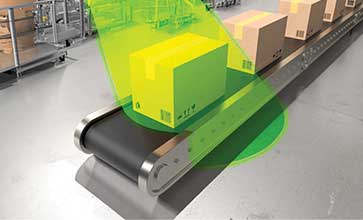 Figure 1. 3D time of flight (TOF) dimensioning over conveyor systems.