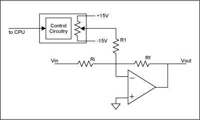 Basic inverting amp diagram.