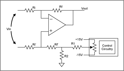 Differential amplifier diagram.