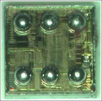 Figure 4. A bumped die (WLP) with a 0.5mm pitch.