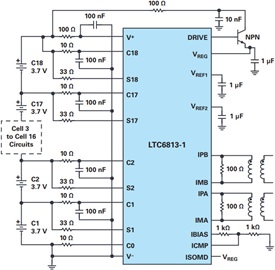 LTC6813 application schematic