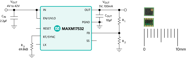 Figure 8. MAXM17532 typical application schematic.