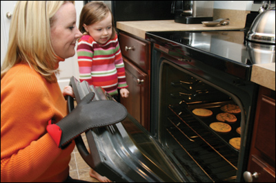 The smell of cookies in the oven brings back pleasant memories.