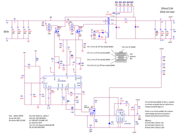 Figure 2 Schematic of 130W Isolated Push-Pull Converter for PoE Applications