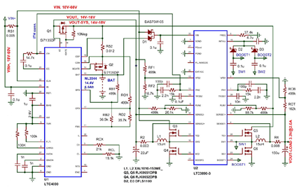 LTC3890 & LTC4000 Figure 2 Power Supply Schematic