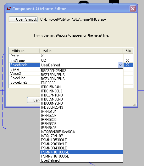 SOAtherm-NMOS Attribute Editor