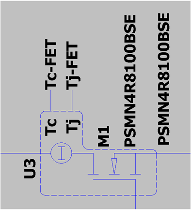SOAtherm-NMOS Symbol with Nets