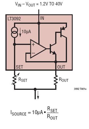 Adjustable Two Terminal 200mA Current Source