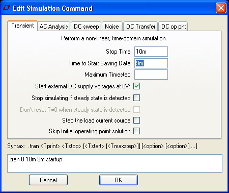 Reduce the Amount of Transient Analysis Data