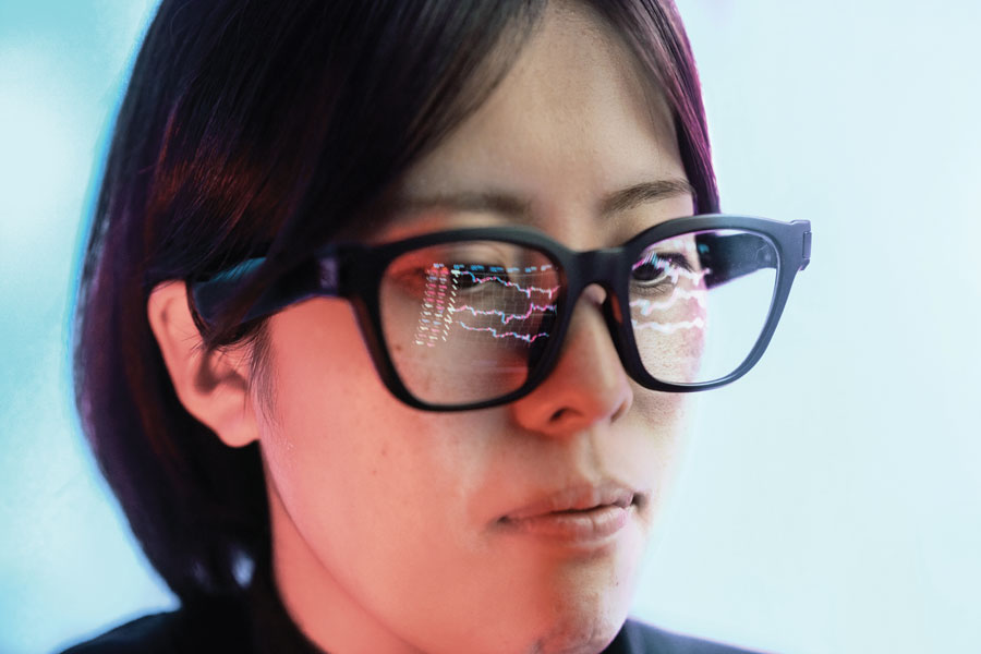 Figure 1. Smart glasses with speakers embedded in arms.