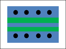 Via fences are recommended on both sides of a coplanar waveguide.