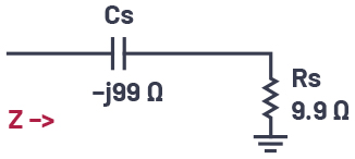 Figure 2. The series representation of the circuit in Figure 1.