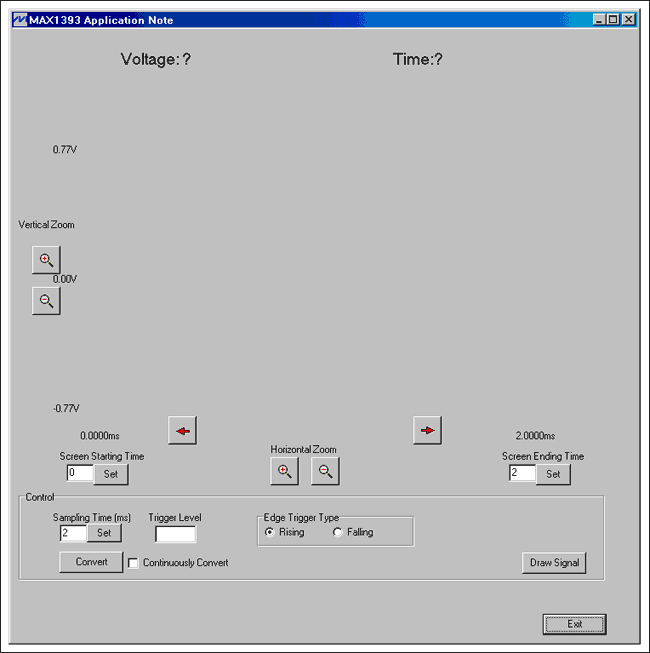 图3. MAX1393参考设计的Windows程序启动