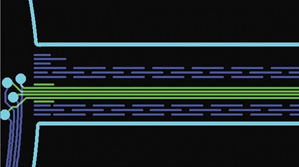 Figure 13. Staggered brick-pattern flex finger stiffeners.