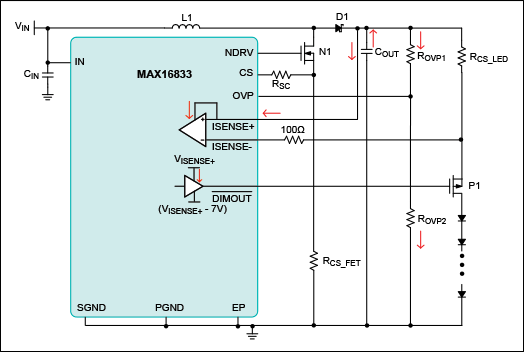Figure 4. Output capacitor leakage paths.