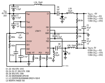 500kHz ZETA and 2L Inverting Converters Generates ±5V Outputs with Low Output Ripple
