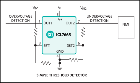 ICL7665：典型工作电路