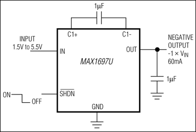 MAX1697：典型工作电路