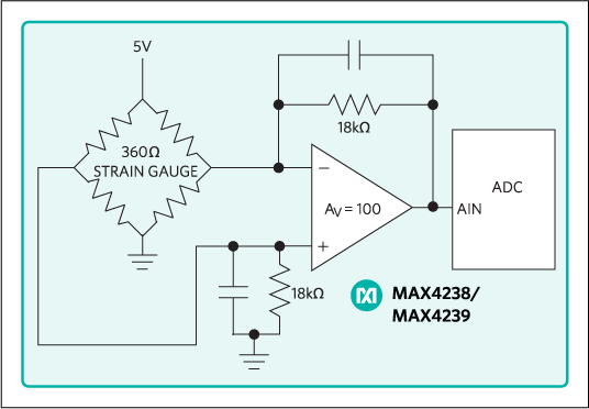 MAX4238、MAX4239：典型工作电路