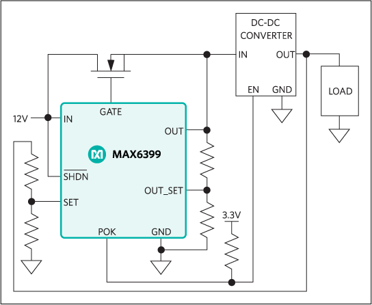 MAX6399：典型工作电路