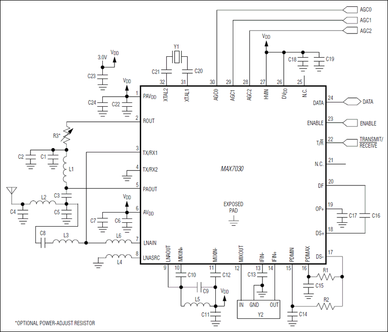 MAX7030：典型应用电路