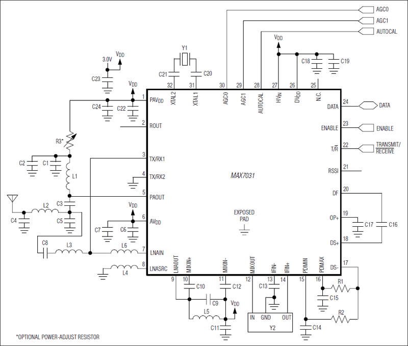 MAX7031：典型应用电路