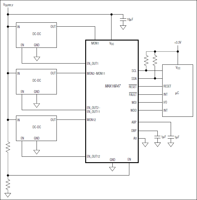 MAX16047、MAX16049：典型工作电路