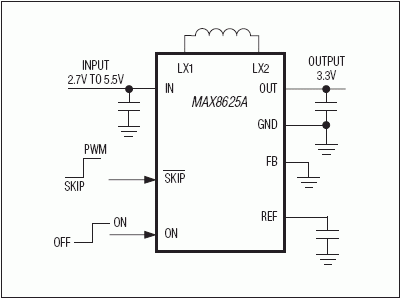 MAX8625：典型工作电路