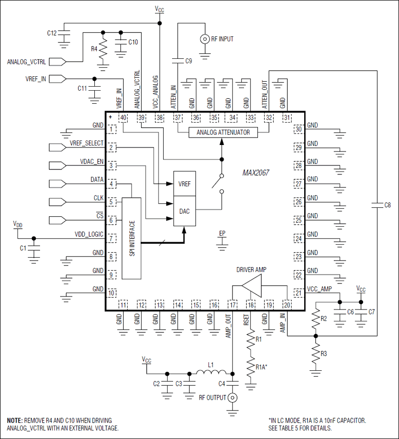 MAX2067：典型应用电路