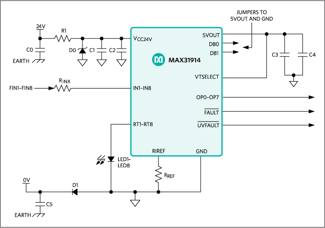 MAX31914: Typical Application Circuit